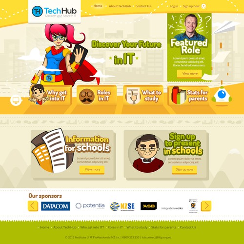 Fun website with the title 'TechHub'