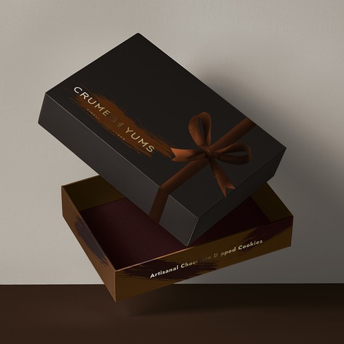 Biscuit packaging with the title 'Chocolate cookies box'