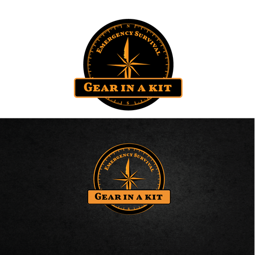 Disaster logo with the title 'Survival kit branding'