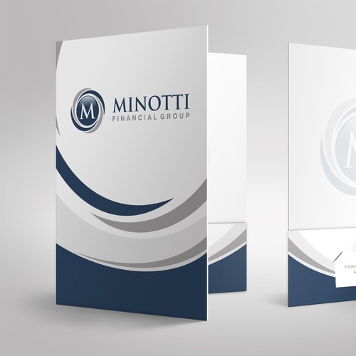 CMYK design with the title 'Simple and elegant presentation folder design for Minotti Financial Group'