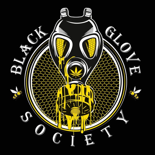 Pot design with the title 'Black Glove Society Tee'