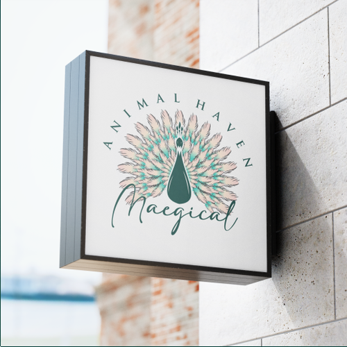 Love brand with the title 'peacock feather logo concept'