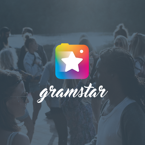 Transparent design with the title 'Gramstar Photo App'