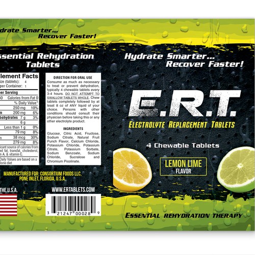 Sport packaging with the title 'Packaging Design for a Sport Supplement Company.'