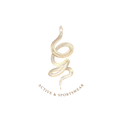 Snake logo with the title 'Logo design'