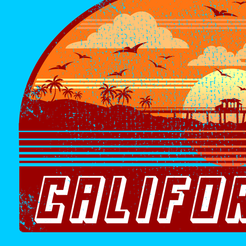 Screen print design with the title 'Vintage Screen Print'