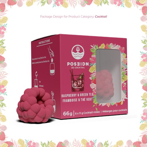 Flavor design with the title 'Packaging Design for POSEIDN'