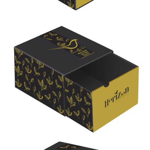 Elegant packaging with the title 'Teapot box design'