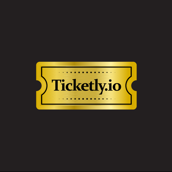 Ticket logo with the title 'Ticketly.io Logo'