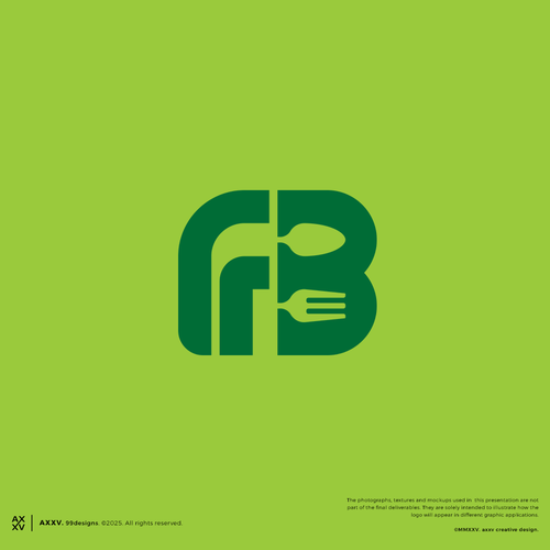 Meal logo with the title 'Logo design concept for FOODBOX'