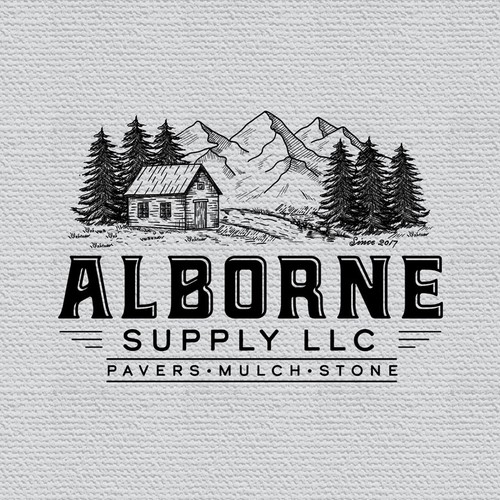 Landscape design with the title 'Logo design'