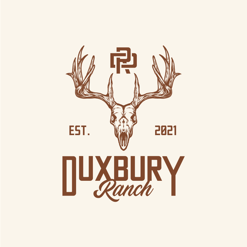 Bone logo with the title 'duxbury ranch'
