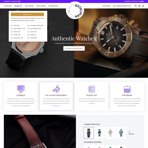 Sales website with the title 'Extropian'