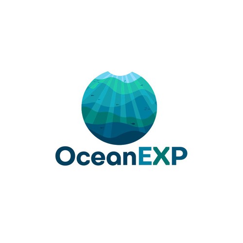 Aqua design with the title 'Logo for ocean technology and exploration centre'