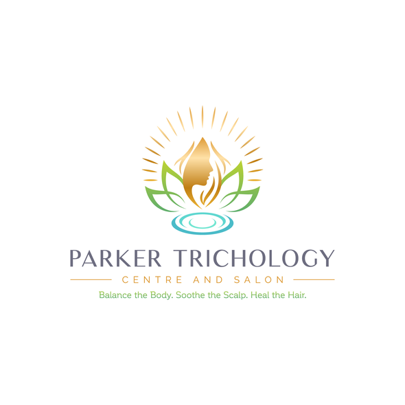 Center design with the title 'Parker Trichology Centre and Salon'