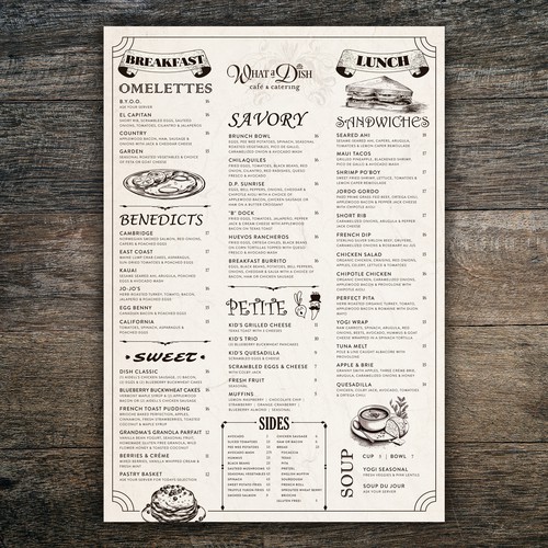Breakfast design with the title 'Restaurant Menu Design'