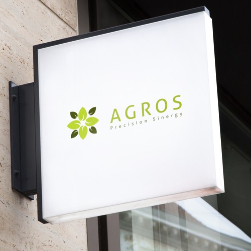 Agricultural logo with the title 'AGROS Precision Sinergy Logo Design'