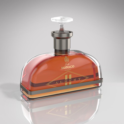 Art Deco design with the title 'Art-deco bottle for a luxury cognac'