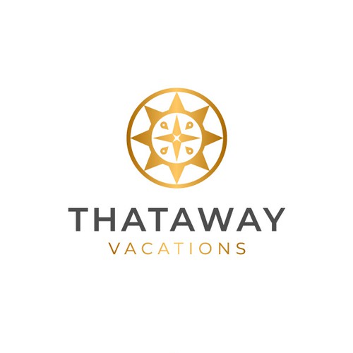 Discovery logo with the title 'Luxury Travel logo concept for Thataway Vacation'