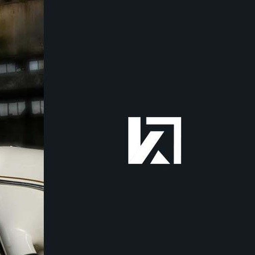 Square logo with the title 'K logo design'