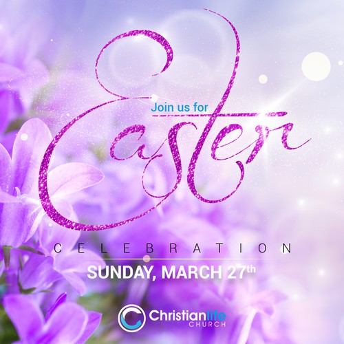 Easter design with the title 'Easter celebration poster'
