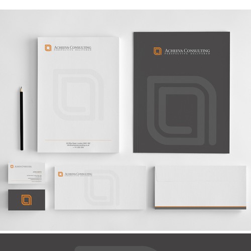 Simple brand with the title 'Logo and brand identity'