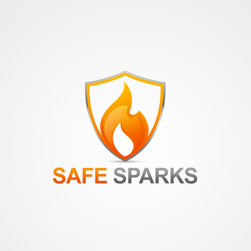 Spark logo with the title 'Logo for an industry that manufactures gloves for fire protection'