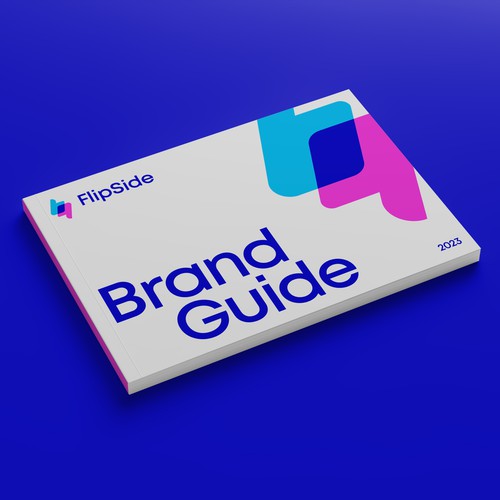 Overlay design with the title 'Modern and clean Brand Guide for a mobile App'