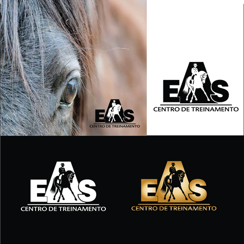 Horse riding logo with the title 'SOLD - LOGO for equine training center'