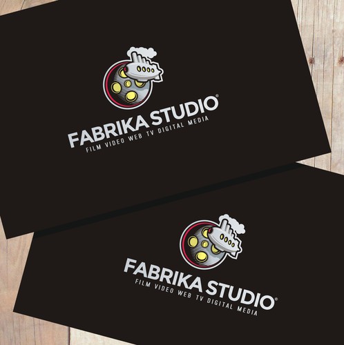 Factory design with the title 'Vibrant logo for video company'