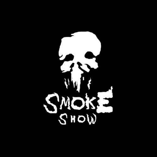 Street art logo with the title 'Smoke Show: Rebellious Racing Sailboat Identity'