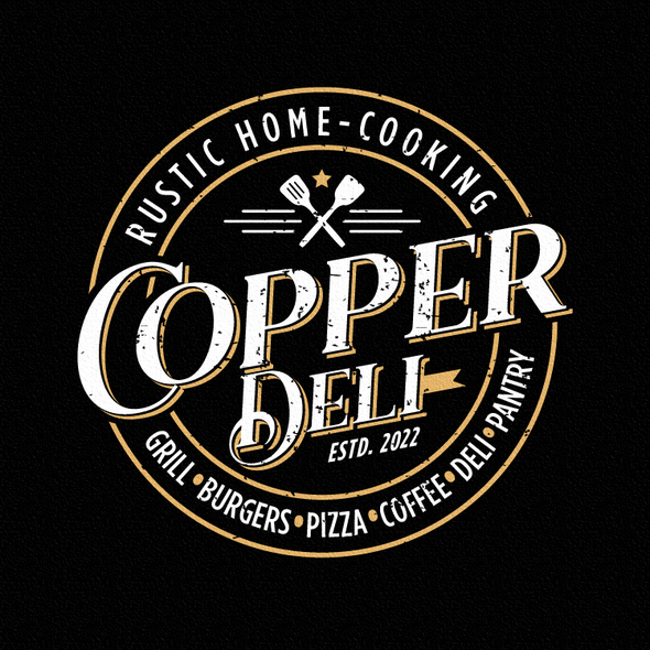 Pizza design with the title 'Home-cooking logo'