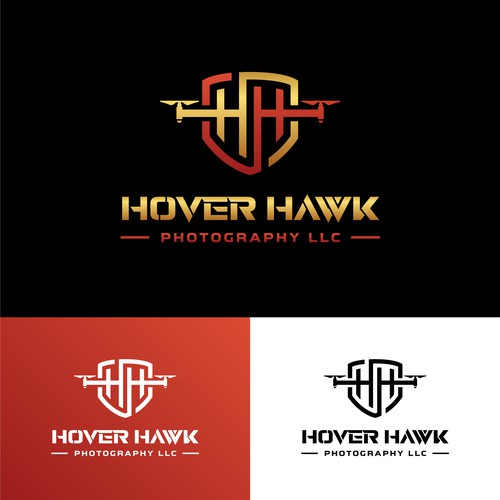 Drone photography logo with the title 'Logo design concept for Hover Hawk Photography LLC'