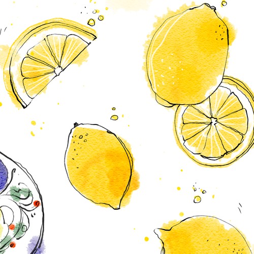 Food artwork with the title 'Illustrations for a children's book'