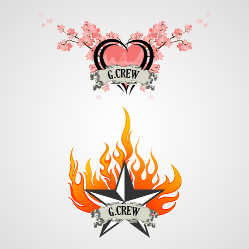 Tattoo artwork with the title 'Star & Heart Tattoo '