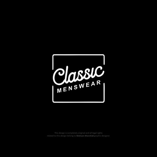 Menswear logo with the title 'Classic logo for "Classic" menswear'