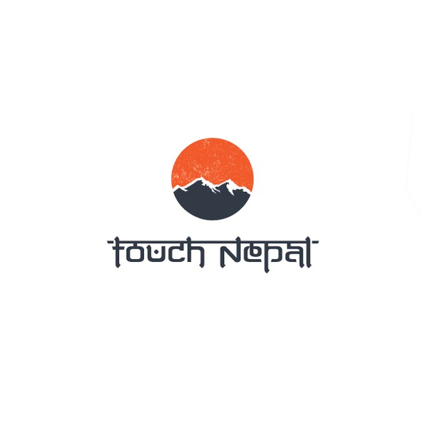 Peak design with the title 'logo for Touch Nepal'
