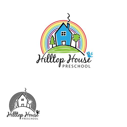 Preschool logo with the title 'Help Hilltop House Preschool with a new logo'