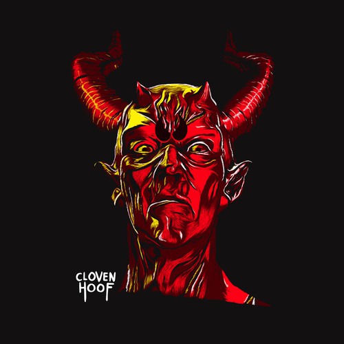 Evil design with the title 'Cloven Hoof'