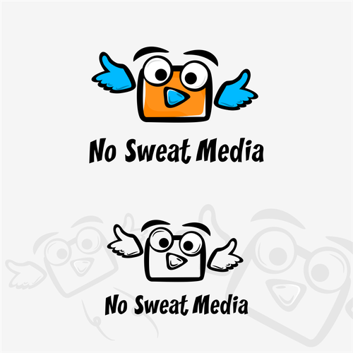Multimedia design with the title 'No sweat media'