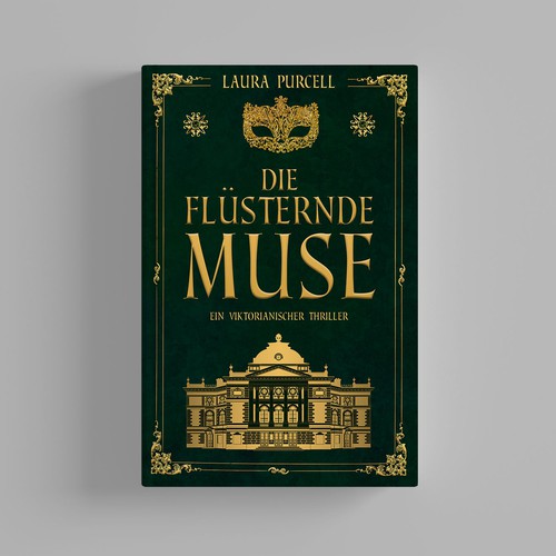 Victorian book cover with the title 'Victorian Thriller Book Cover'
