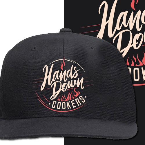 Cap design with the title 'creative BBQ logo'