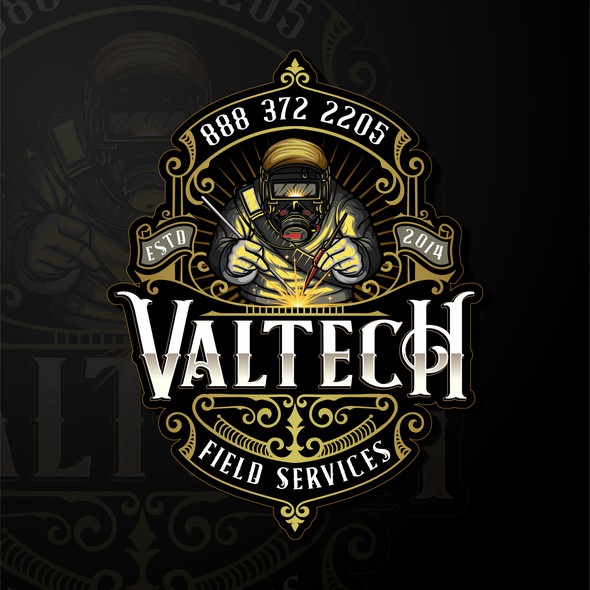 Welding logo with the title 'Valtech Field Services '