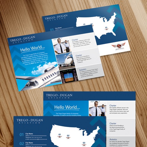 Diagram design with the title 'Two Page Business Developement Flyer'