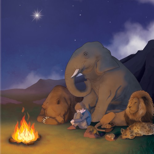 Digital illustration with the title 'Page of book'