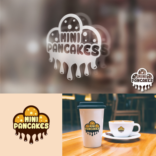 Pastry design with the title 'Fun and yummy logo for Mini Pancakes'
