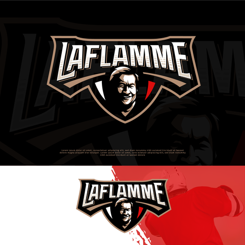 Face logo with the title 'Sports logo for Laflamme family sports team'