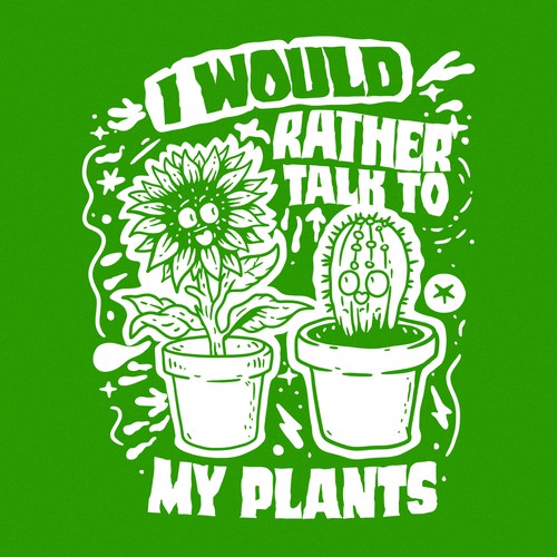 Plant design with the title 'Talk to Plant'