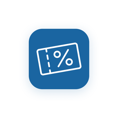 Coupon design with the title 'Icon for Coupon App'