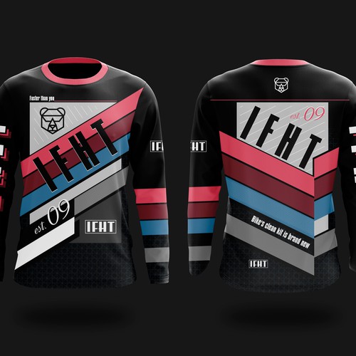 Mountain bike design with the title 'VHS Inspired Mountain Bike Jersey'
